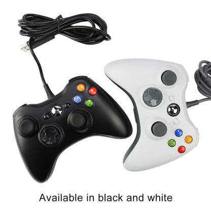 เกมแพดคอนโทรลเลอร์แบบมีสาย USB 2.0 สำหรับ XBOX360, Plug and Play, ความยาวสายเคเบิล: 2.5 ม., For XBOX 360, For XBOX 360 (Black)