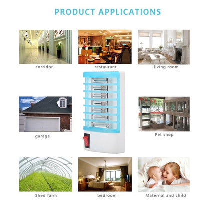 โคมไฟกลางคืนนักฆ่ายุง 4 LED ที่มีประสิทธิภาพ 1W, ปลั๊ก EU, AC 220V, EU Plug
