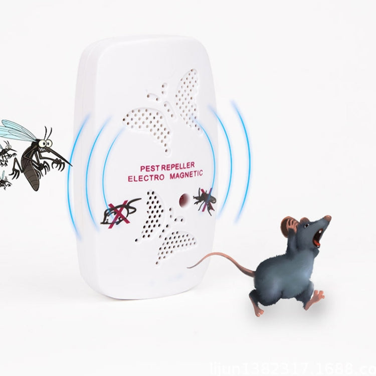 ยาฆ่าแมลงอิเล็กทรอนิกส์อัลตราโซนิกปรับได้สองขั้นตอนสีขาว (ปลั๊ก US), US Plug White, US Plug  Pink