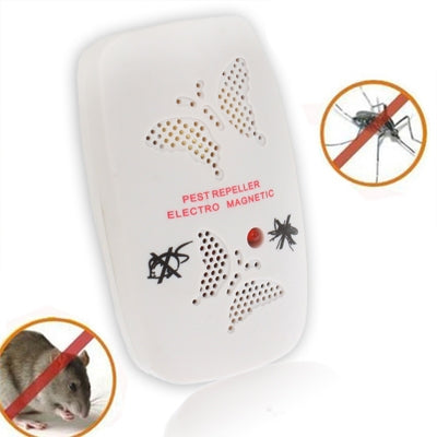 ยาฆ่าแมลงอิเล็กทรอนิกส์อัลตราโซนิกปรับได้สองขั้นตอนสีขาว (ปลั๊ก EU), EU Plug White, EU Plug  pink
