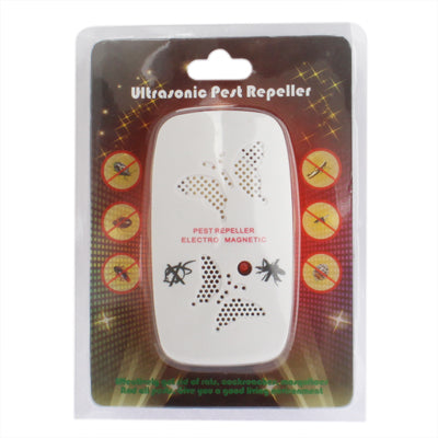ยาฆ่าแมลงอิเล็กทรอนิกส์อัลตราโซนิกปรับได้สองขั้นตอนสีขาว (ปลั๊ก EU), EU Plug White, EU Plug  pink