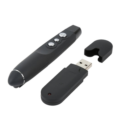 PP-1000 การนำเสนอมัลติมีเดีย PowerPoint Clicker ระยะไกล 2.4GHz RF Laser Pointer พร้อมตัวรับสัญญาณ USB