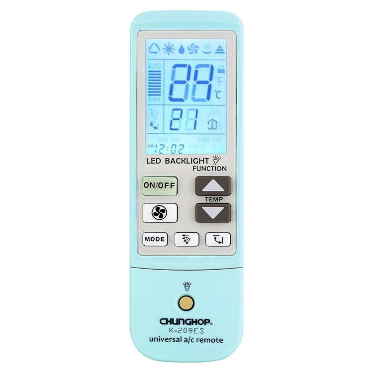 K-209ES รีโมทคอนโทรลเครื่องปรับอากาศอเนกประสงค์ รองรับฟังก์ชันเทอร์โมมิเตอร์
