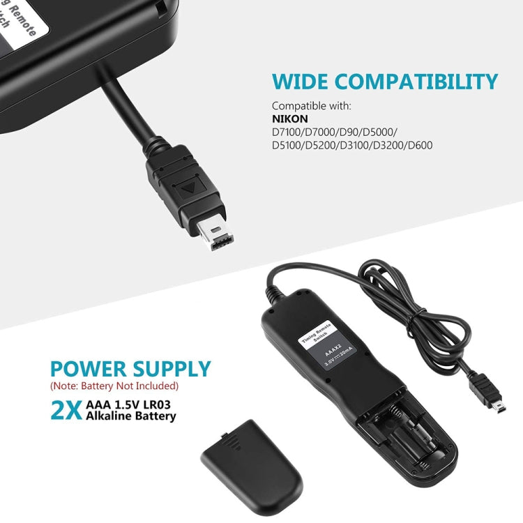 Aputure AP-TR3N LCD Timer รีโมทคอนโทรลสำหรับ Nikon D5100,D3100,D7000,D5000,D90, AP-TR3N