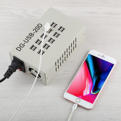 60W 12A 20 พอร์ต USB Fast Charger Station Travel Desktop Charger Power Adapter