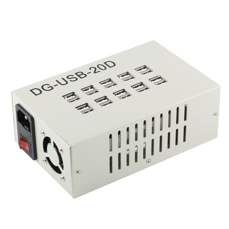 60W 12A 20 พอร์ต USB Fast Charger Station Travel Desktop Charger Power Adapter