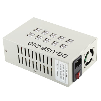 60W 12A 20 พอร์ต USB Fast Charger Station Travel Desktop Charger Power Adapter