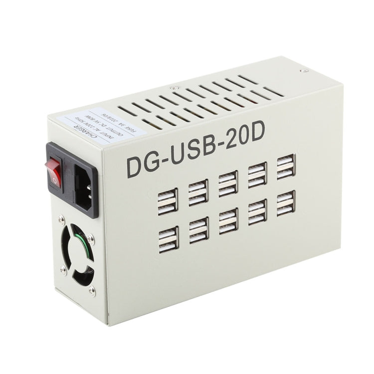 60W 12A 20 พอร์ต USB Fast Charger Station Travel Desktop Charger Power Adapter