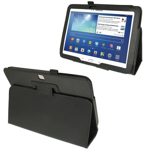 เคสหนังลายลิ้นจี่พร้อมที่วางสำหรับ Galaxy Tab 3 (10.1) / GT-P5200