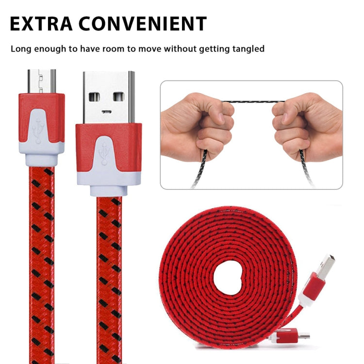 สายถัก Micro USB เป็น USB ข้อมูล / สายชาร์จยาว 2 ม