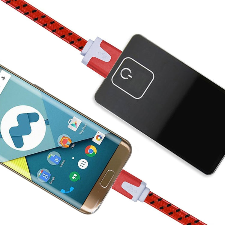 สายถัก Micro USB เป็น USB ข้อมูล / สายชาร์จยาว 2 ม