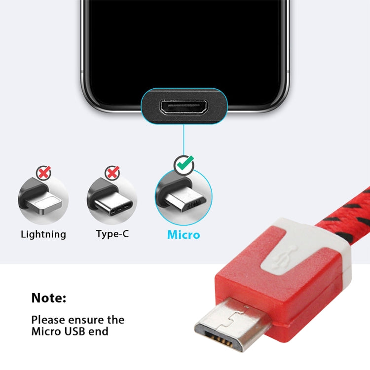 สายถัก Micro USB เป็น USB ข้อมูล / สายชาร์จยาว 2 ม