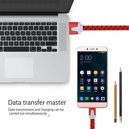 สายถัก Micro USB เป็น USB ข้อมูล / สายชาร์จยาว 2 ม