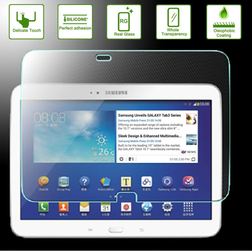 ฟิล์มกระจกนิรภัย 0.4 มม. 9H + 2.5D สำหรับ Galaxy Note 10.1 (2014 Edition) / P600 / P601 / P605, For Galaxy Note 10.1