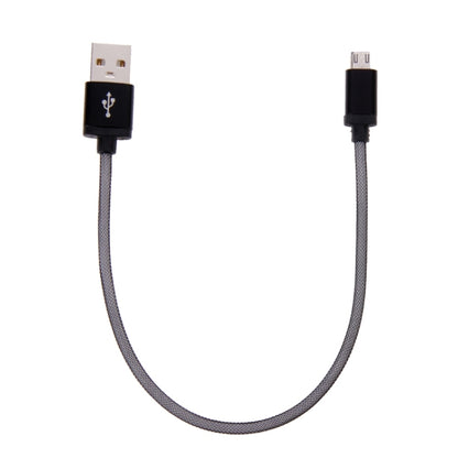 หัวโลหะสไตล์ตาข่ายขนาด 25 ซม. Micro USB เข้ากับ USB 2.0 Data / Charger Cable