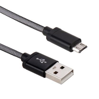 หัวโลหะสไตล์ตาข่ายขนาด 25 ซม. Micro USB เข้ากับ USB 2.0 Data / Charger Cable