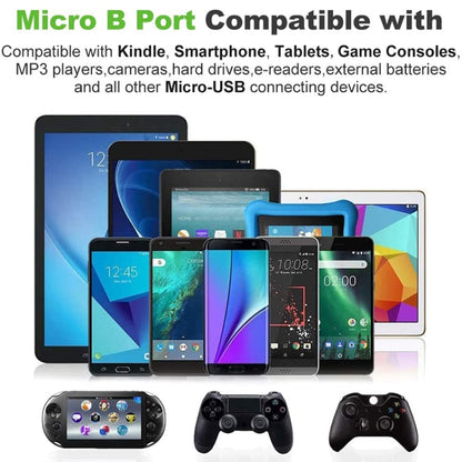หัวโลหะสไตล์ตาข่ายขนาด 25 ซม. Micro USB เข้ากับ USB 2.0 Data / Charger Cable