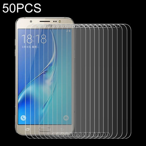 50 ชิ้น HAWEEL 0.26 มิลลิเมตร 9H + ความแข็งพื้นผิว 2.5D ฟิล์มกระจกนิรภัยป้องกันการระเบิดสำหรับ Galaxy J7 / J700, For Galaxy J7 / J700