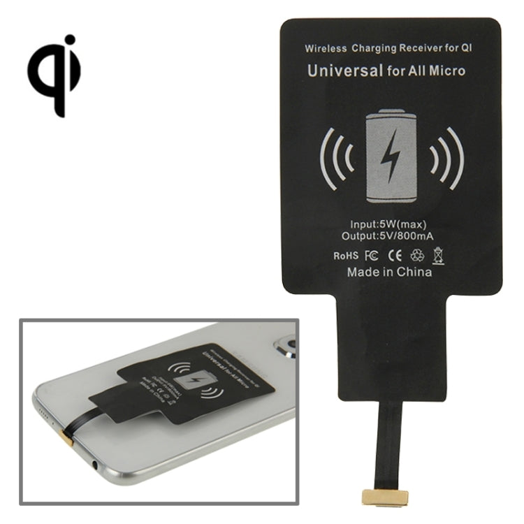 เครื่องรับการชาร์จไร้สายสำหรับ QI, Universal สำหรับ Micro ทั้งหมด, For Micro USB Phones