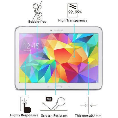 0.4mm 9H + ความแข็งพื้นผิว 2.5D ฟิล์มกระจกนิรภัยป้องกันการระเบิดสำหรับ Galaxy Tab 4 10.1 / T530 / T531 / T535, For T530