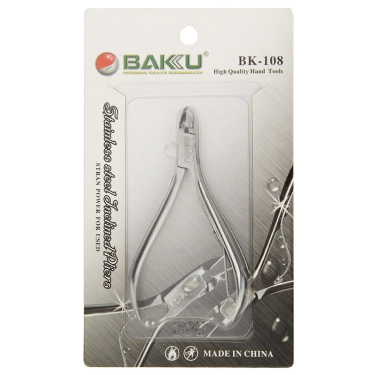 บากู BK-108 คุณภาพสูงสแตนเลสสตีลตรง Jaw Mini Micro Precision คีมตัดลวด Nipper เครื่องมือ, BK-108