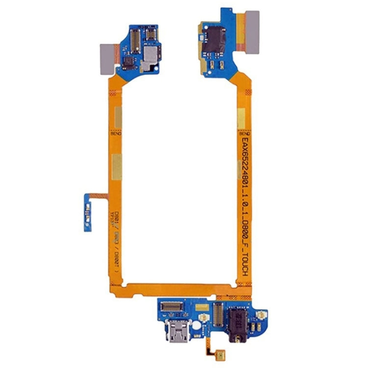 USB ชาร์จพอร์ต Flex Cable และหูฟังแจ็ค Flex Cable และไมโครโฟน Flex Cable สำหรับ LG G2 / D800 / D801 / D803 / D800T, For G2 / D800
