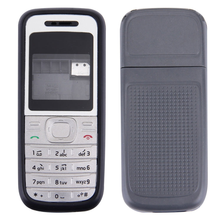 Full Housing Cover (ฝาครอบด้านหน้า + กรอบกลาง + ฝาหลังแบตเตอรี่) สำหรับ Nokia 1200 / 1208 / 1209, For Nokia 1200 / 1208 / 1209, For Nokia 1200