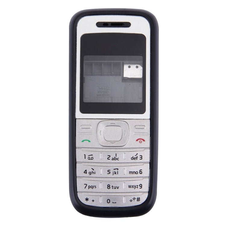 Full Housing Cover (ฝาครอบด้านหน้า + กรอบกลาง + ฝาหลังแบตเตอรี่) สำหรับ Nokia 1200 / 1208 / 1209, For Nokia 1200 / 1208 / 1209, For Nokia 1200