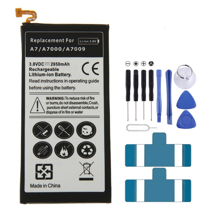 แบตเตอรี่ลิเธียมไอออนแบบรีชาร์จความจุสูง 2950mAh สำหรับ Galaxy A7 / A700 / A700S, For A7 / A700F
