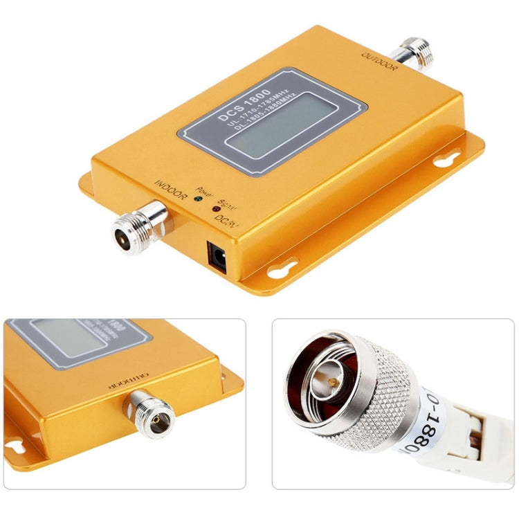 เครื่องขยายสัญญาณโทรศัพท์มือถือ DCS 1800MHz / เครื่องทวนสัญญาณ LCD พร้อมเสาอากาศแบบดูด, DCS 1800MHz
