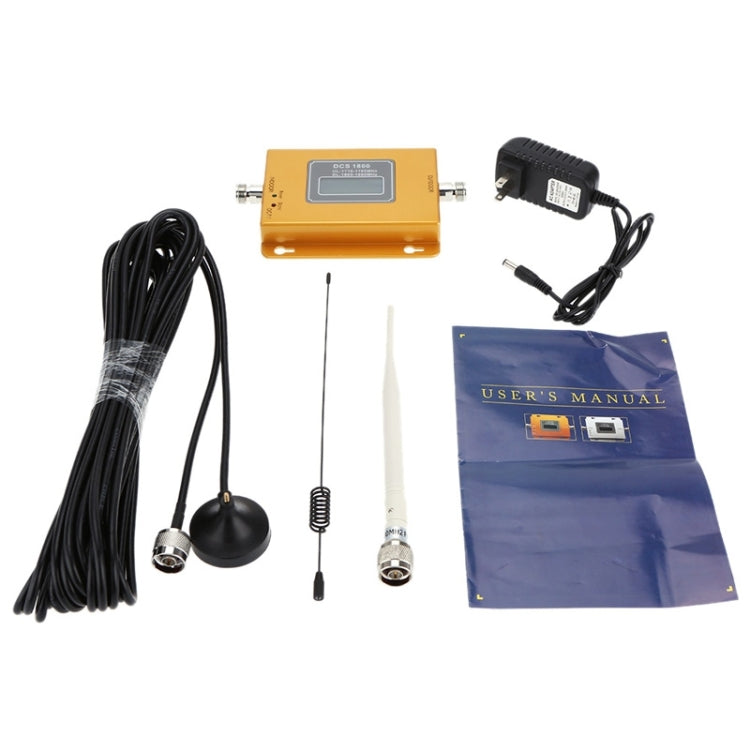 เครื่องขยายสัญญาณโทรศัพท์มือถือ DCS 1800MHz / เครื่องทวนสัญญาณ LCD พร้อมเสาอากาศแบบดูด, DCS 1800MHz