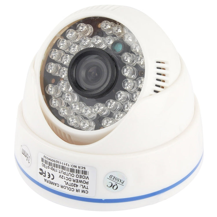CMOS 420TVL เลนส์ 3.6 มม. วัสดุ ABS กล้องอินฟราเรดสีพร้อม LED 36 ดวง, ระยะ IR: 20 ม., CMOS