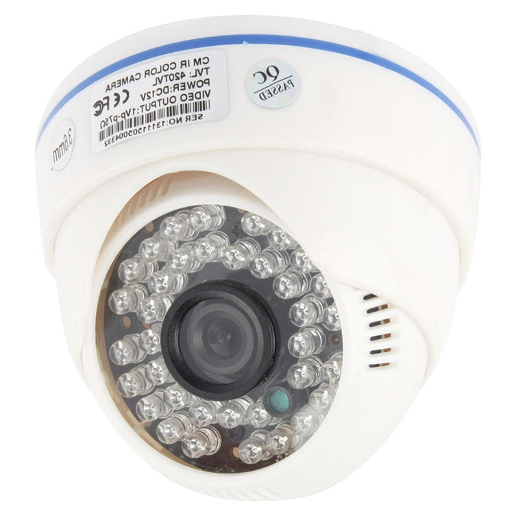 CMOS 420TVL เลนส์ 3.6 มม. วัสดุ ABS กล้องอินฟราเรดสีพร้อม LED 36 ดวง, ระยะ IR: 20 ม., CMOS
