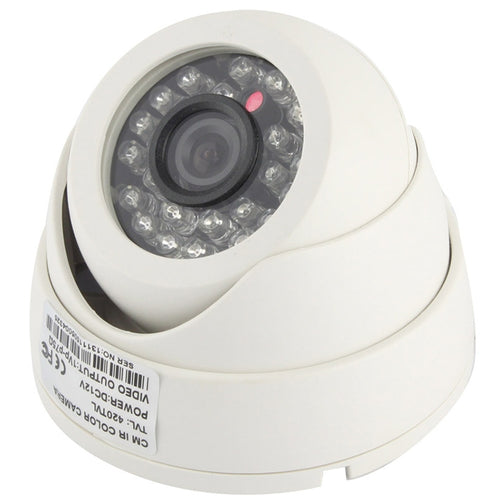 CMOS 420TVL เลนส์ 3.6 มม. วัสดุ ABS กล้องอินฟราเรดสีพร้อม LED 24 ดวง, ระยะ IR: 20 ม., with 24 LED