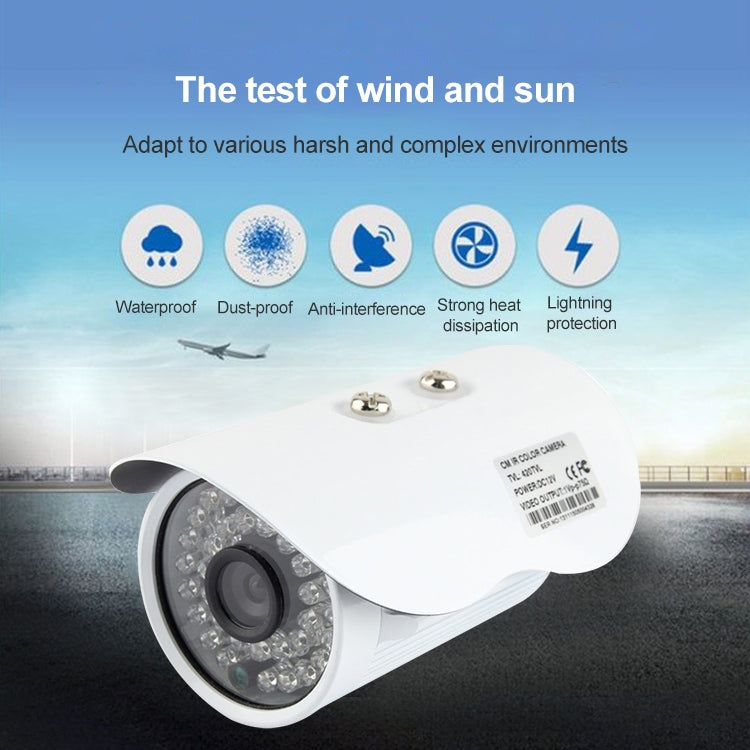 CMOS 420TVL เลนส์ 6 มม. วัสดุโลหะกล้องอินฟราเรดสีพร้อม LED 36 ดวง, ระยะ IR: 20 ม., CMOS 103060 36LED