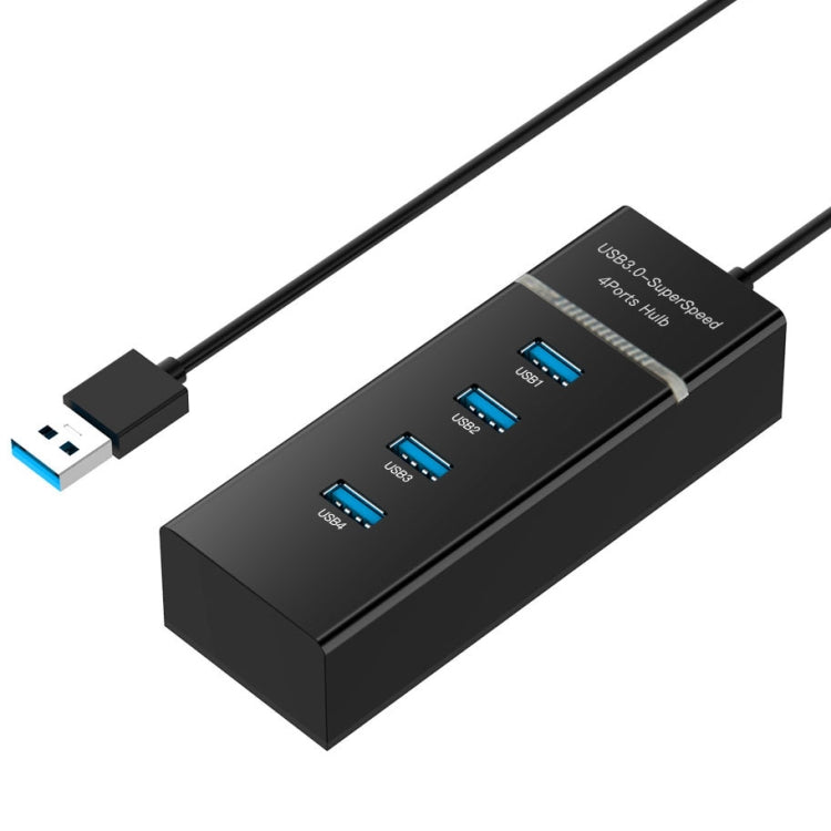 4 พอร์ต USB 3.0 Hub Splitter พร้อม LED, ความเร็วสูงสุด 5Gbps, BYL-P104, USB 3.0 (White), USB 3.0 (Black)