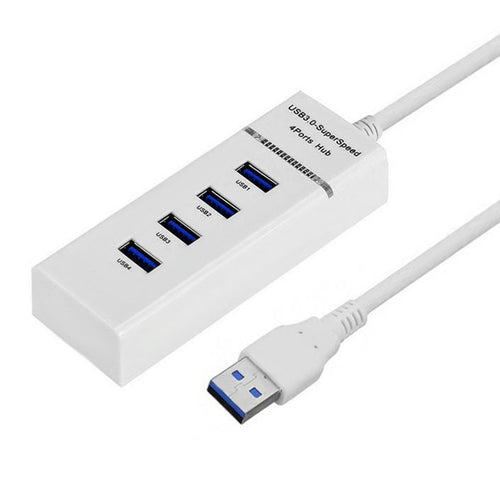 4 พอร์ต USB 3.0 Hub Splitter พร้อม LED, ความเร็วสูงสุด 5Gbps, BYL-P104, USB 3.0 (White), USB 3.0 (Black)