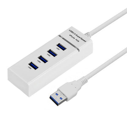 4 พอร์ต USB 3.0 Hub Splitter พร้อม LED, ความเร็วสูงสุด 5Gbps, BYL-P104, USB 3.0 (White), USB 3.0 (Black)