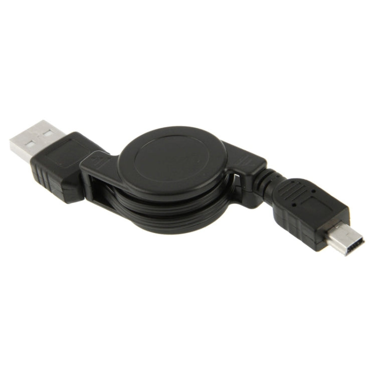 ข้อมูล USB และสายชาร์จแบบพับเก็บได้สำหรับ Motorola V3 / โทรศัพท์มือถือ / MP3 / MP4 / กล้องดิจิตอล / GPS ความยาว: 10 ซม. (สามารถขยายได้ถึง 80 ซม.), สีดำ, USB 2.0 to Mini 5 Pin, USB 1.1 to Mini 5 Pin
