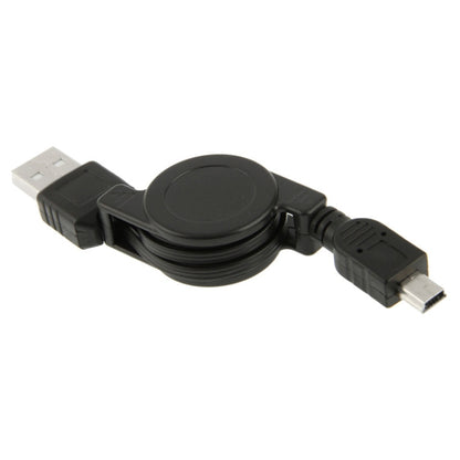 ข้อมูล USB และสายชาร์จแบบพับเก็บได้สำหรับ Motorola V3 / โทรศัพท์มือถือ / MP3 / MP4 / กล้องดิจิตอล / GPS ความยาว: 10 ซม. (สามารถขยายได้ถึง 80 ซม.), สีดำ, USB 2.0 to Mini 5 Pin, USB 1.1 to Mini 5 Pin