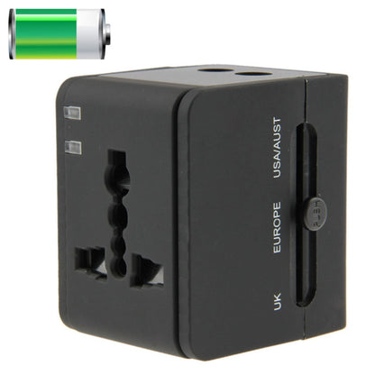 นานาชาติ 2.1A 2-USB EU / AU / UK / US ปลั๊กอะแดปเตอร์สากลสำหรับเดินทาง, 2.1A