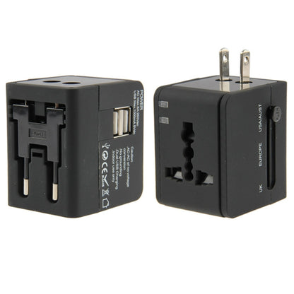 นานาชาติ 2.1A 2-USB EU / AU / UK / US ปลั๊กอะแดปเตอร์สากลสำหรับเดินทาง, 2.1A