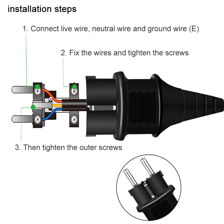 ปลั๊กอะแดปเตอร์, อะแดปเตอร์แปลงไฟสำหรับเดินทางพร้อมปลั๊ก EU, EU Plug Male