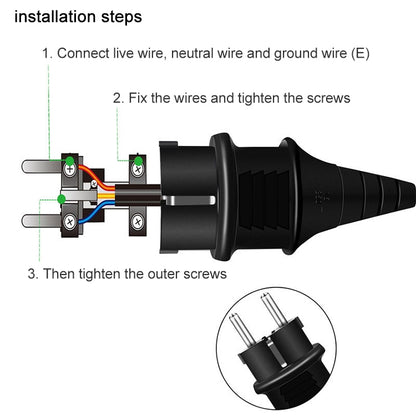 ปลั๊กอะแดปเตอร์, อะแดปเตอร์แปลงไฟสำหรับเดินทางพร้อมปลั๊ก EU, EU Plug Male