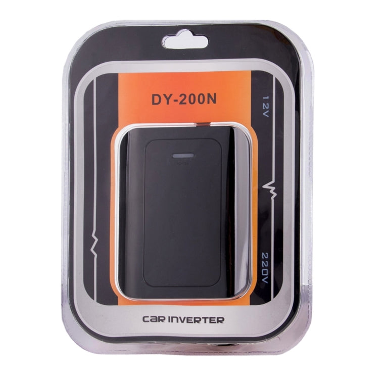 DY-200N, 200W DC 12V เป็น AC รถอินเวอร์เตอร์ไฟฟ้าพร้อมพอร์ต USB 500mA และปลั๊กไฟ EU / US, 110V, DY-200N