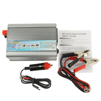 เครื่องแปลงไฟรถยนต์ 300W DC 12V เป็น AC 220V พร้อมพอร์ต USB และเครื่องชาร์จในรถยนต์, 300W DC 12V to AC 220V