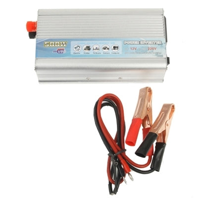 เครื่องแปลงไฟรถยนต์ 500W DC 12V เป็น AC 220V พร้อมพอร์ต USB, 500W DC 12V to AC 220V