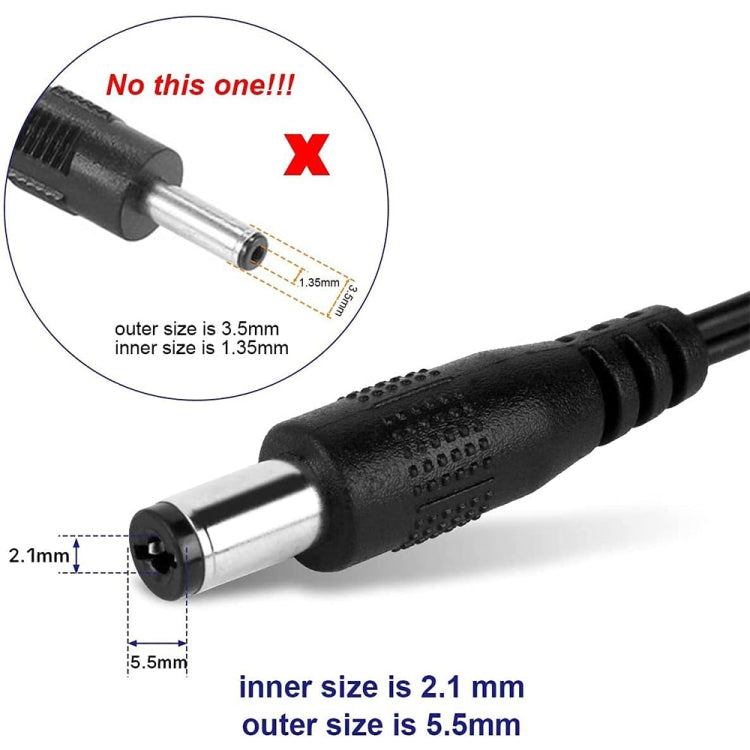 EU Plug AC 100-240V เป็น DC 6V 2A Power Adapter, เคล็ดลับ: 5.5 x 2.1 มม., ความยาวสายเคเบิล: 1.1 ม., EU Plug DC 6V 2A