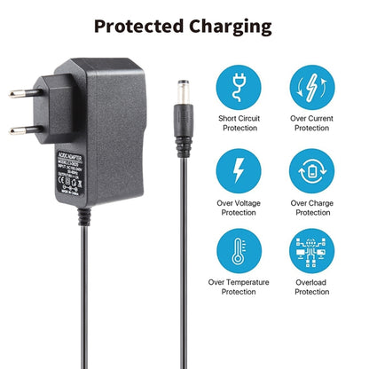 EU Plug AC 100-240V เป็น DC 6V 2A Power Adapter, เคล็ดลับ: 5.5 x 2.1 มม., ความยาวสายเคเบิล: 1.1 ม., EU Plug DC 6V 2A