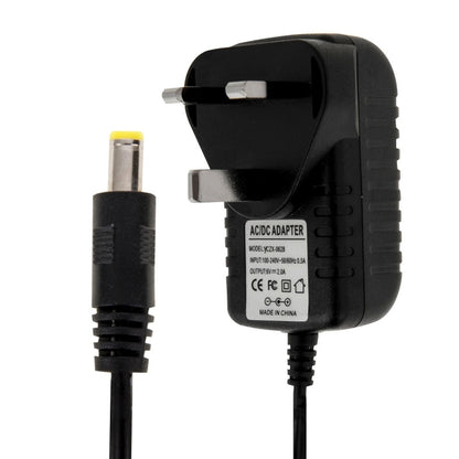 สหราชอาณาจักรเสียบอะแดปเตอร์ไฟ AC 100-240V เป็น DC 6V 2A เคล็ดลับ: 5.5 x 2.1 มม. ความยาวสายเคเบิล: ประมาณ 1.2 ม., UK Plug DC 6V 2A